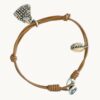 Brazalete Tostado, cierre Botón